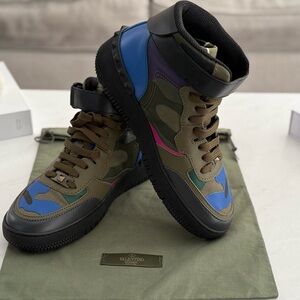 Valentino Camouflage High-Top Sneakers